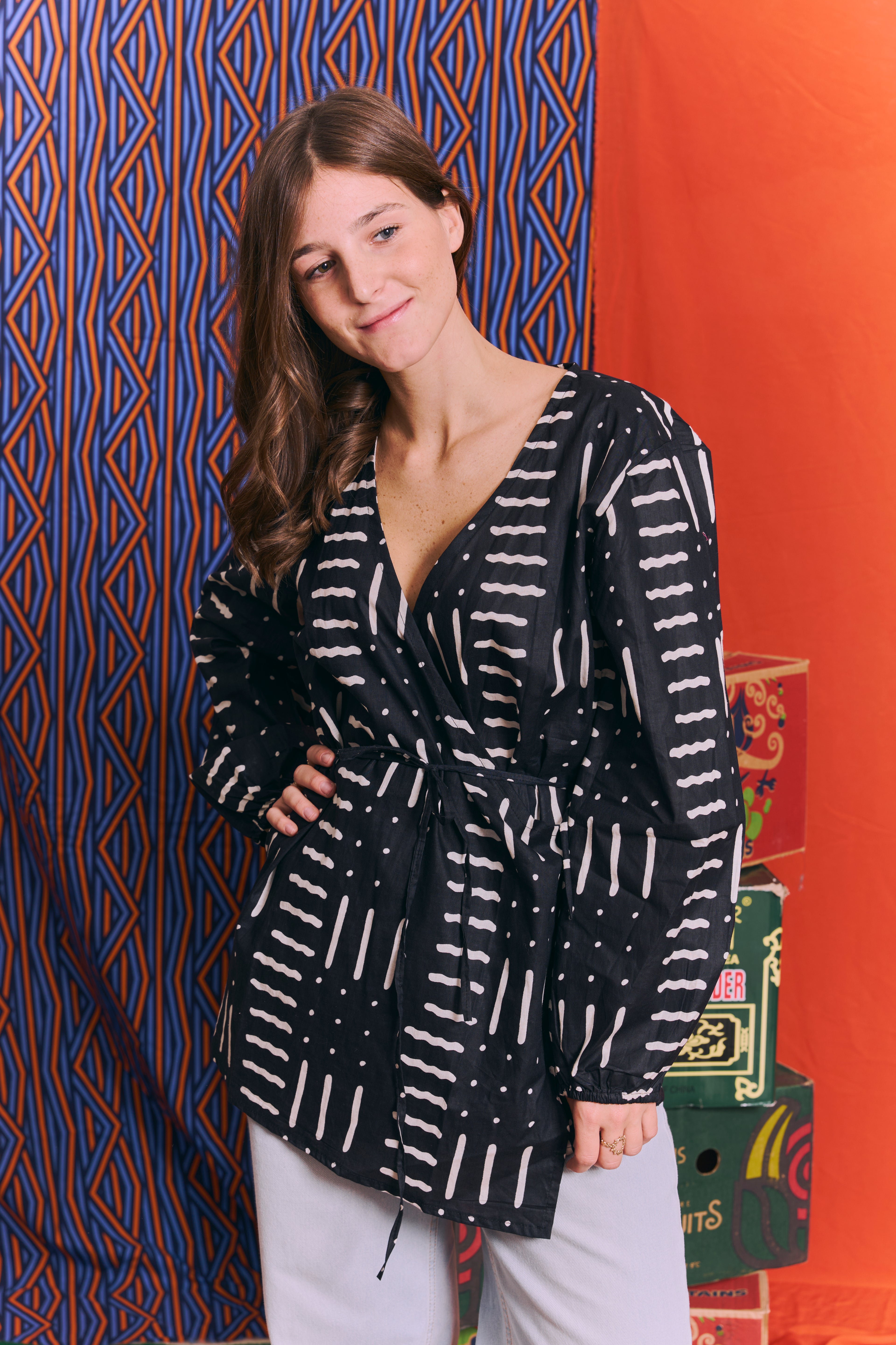 Camicia Kimono Black